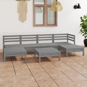 Massief Grenenhout Tuinset met Tafel en Voetenbank voor ontspanning - Tuinsets