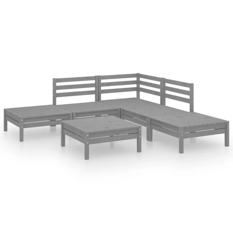 Massief Grenenhout Tuinset met Voetenbank en Tafel voor Buitenplezier - Tuinsets