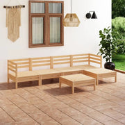 Massief grenenhout tuinset met voetenbank en tafel voor ontspanning - Tuinsets