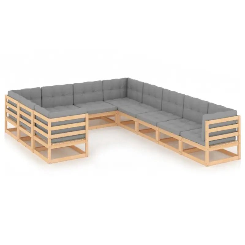 Massief grenenhout tuinset voor ontspannen genieten buiten - Naturel / Ja - Tuinsets