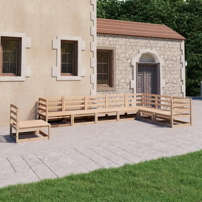 Massief grenenhout tuinset voor ontspanning en gezelligheid in de tuin - Naturel / Nee - Tuinsets