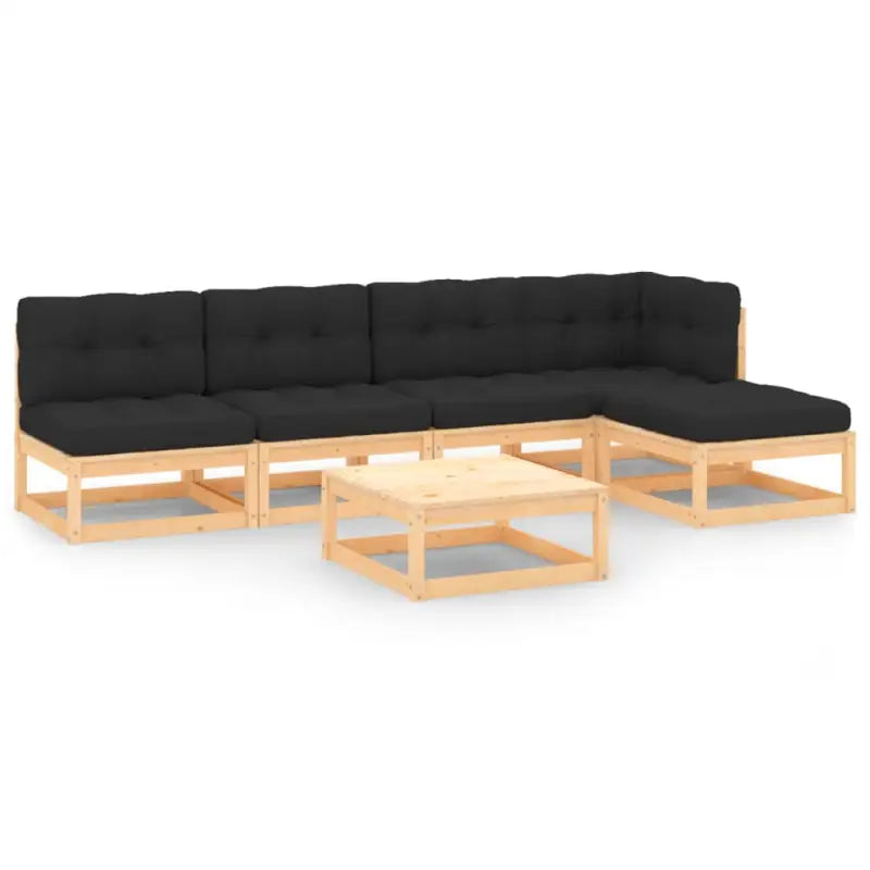 Massief grenenhout tuinsets voor ontspanning en gezelligheid buiten - Naturel en antraciet / Ja - Tuinsets