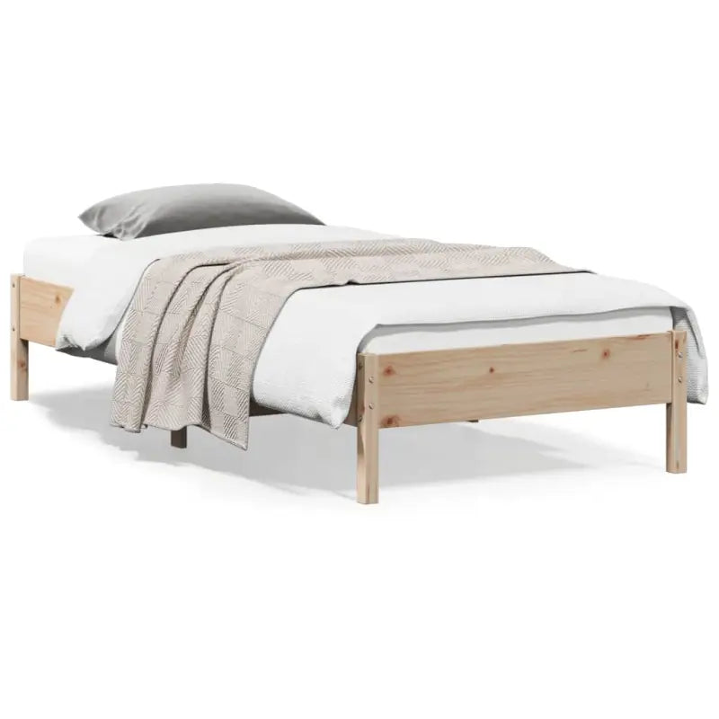 Massief Grenenhouten bedframe met multiplex lattenbodem voor optimale slaap - Naturel / 90 x 200 cm - Bedden & bedframes
