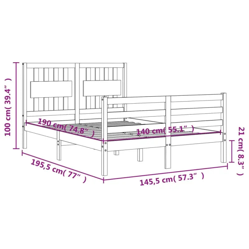 Massief Grenenhouten Bedframe voor Comfort en Natuurlijke Decoratie - Bedden & bedframes