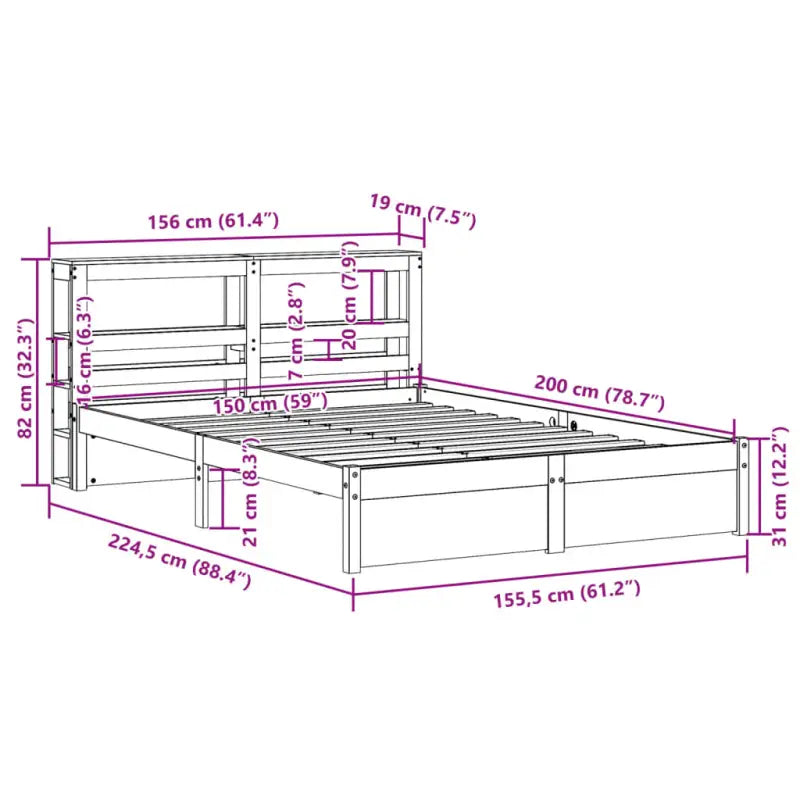 Massief Grenenhouten Bedframe voor een Comfortabele en Decoratieve Slaapruimte - Bedden & bedframes