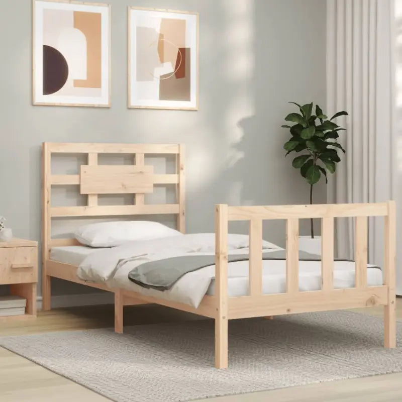 Massief grenenhouten bedframe voor een goede nachtrust - Naturel / 75 x 190 cm - Bedden & bedframes