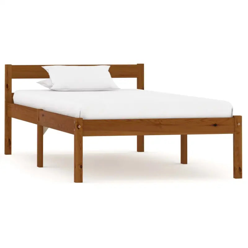 Massief grenenhouten bedframe voor een moderne slaapkamer stijl - Honingbruin / 100 x 200 cm - Bedden & bedframes