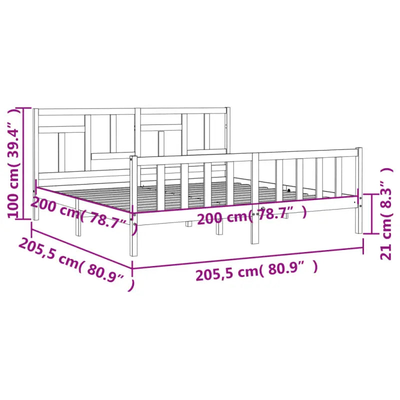 Massief Grenenhouten Bedframe voor een Natuurlijke en Comfortabele Slaapruimte - Bedden & bedframes