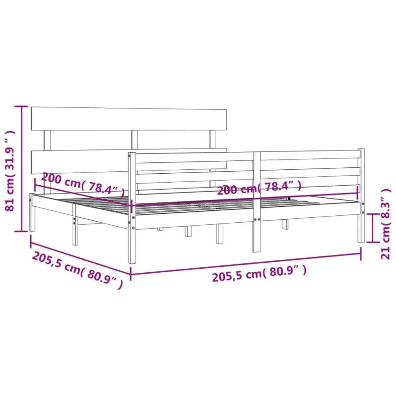 Massief Grenenhouten Bedframe voor een Natuurlijke en Decoratieve Slaapruimte - Bedden & bedframes