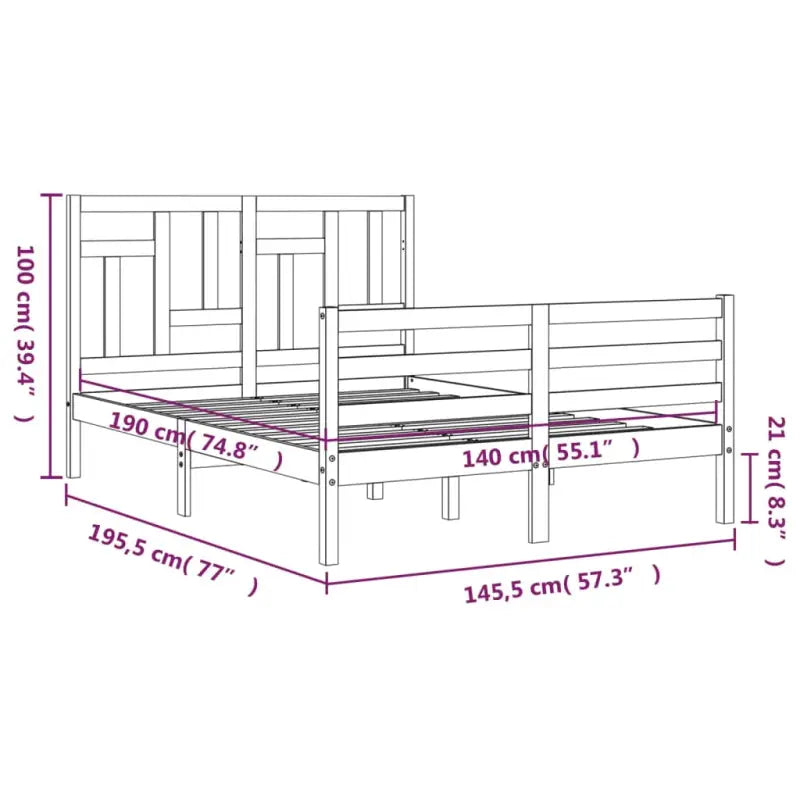 Massief Grenenhouten Bedframe voor Natuur en Comfort in Jouw Interieur - Bedden & bedframes