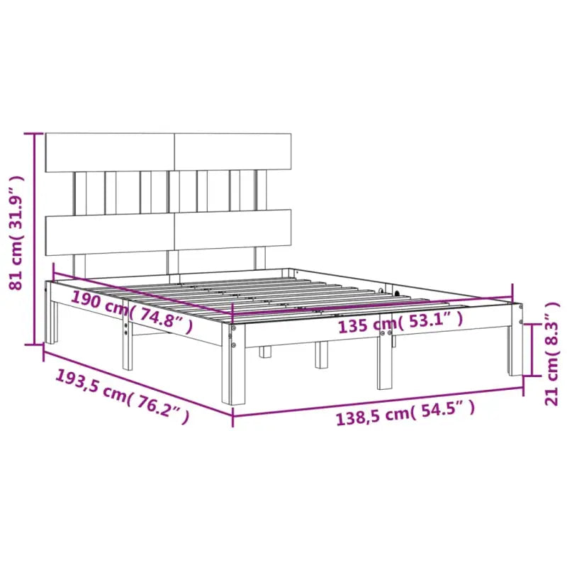 Massief Grenenhouten bedframe voor uitstekende ondersteuning en natuurlijk sfeer - Bedden & bedframes