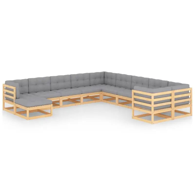 Massief Grenenhouten Tuinset voor Ontspanning en Gezelligheid - Naturel / Ja - Tuinsets