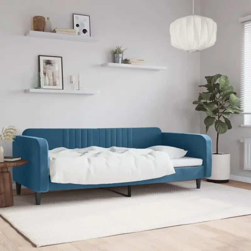 Massief hout 2-in-1 dagbed met modern ontwerp voor woon- of slaapkamer - Blauw / 90 x 200 cm / zonder matras - Bedden &