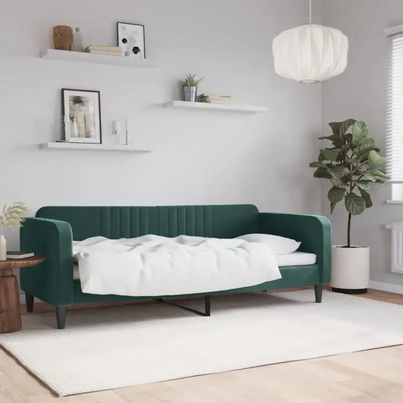Massief hout 2-in-1 dagbed met modern ontwerp voor woon- of slaapkamer - Donkergroen / 80 x 200 cm / zonder matras