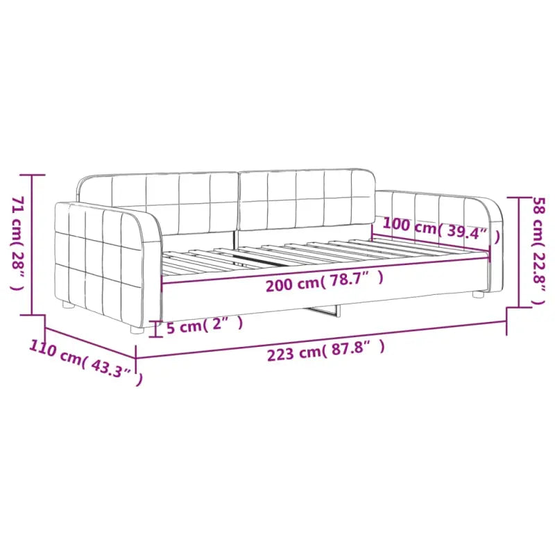 Massief hout dagbed met modern ontwerp voor woonkamer of slaapkamer - Bedden & bedframes