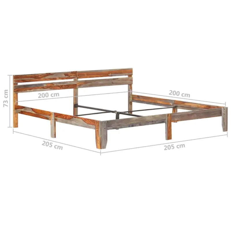 Massief Houten Bedframe voor een Elegante en Klassieke Slaapkamerstijl - 200 x 200 cm - Bedden & bedframes