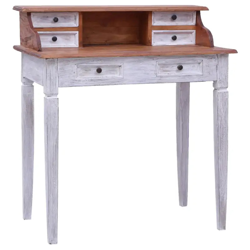 Massief Mahoniehout Bureaus met Rustieke Charme voor Elk Interieur - Wit - Bureaus