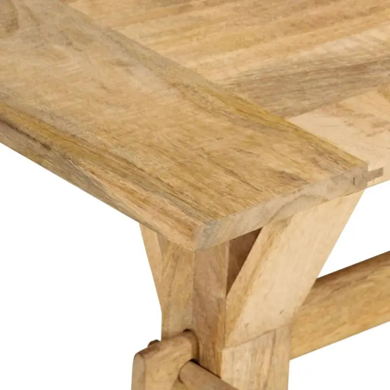 Massief mangohout bankje voor keuken en eettafel - 160 cm / met 3 poten - Keuken- & eettafelbanken
