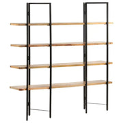 Massief mangohout boekenkast met 4 lagen voor woon en kantoor - 1 / 160 cm / 35 cm - Boekenkasten