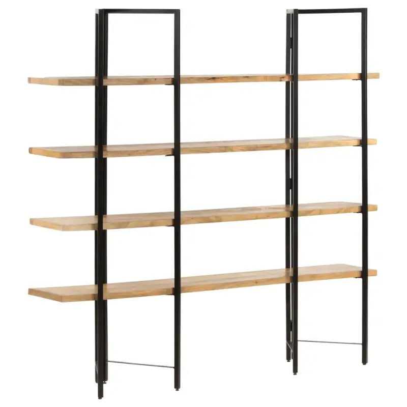 Massief mangohout boekenkast met 4 lagen voor woon en kantoor - 1 / 160 cm / 35 cm - Boekenkasten