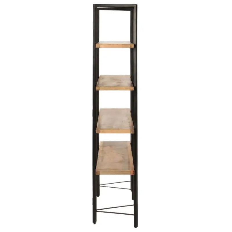 Massief mangohout boekenkast met 4 lagen voor woon en kantoor - 1 / 160 cm / 35 cm - Boekenkasten