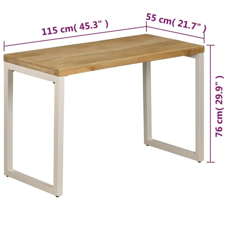 Massief Mangohout Eettafel en Bureau met Elegant Ontwerp - Eettafels