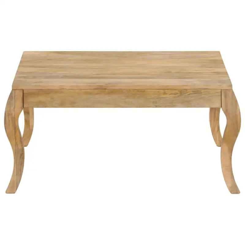 Massief mangohout salontafel met gebogen poten met vintage charme - 80 x 80 x 40 cm / 1 - Salontafels