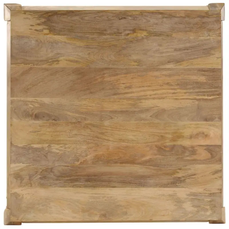 Massief mangohout salontafel met gebogen poten met vintage charme - 80 x 80 x 40 cm / 1 - Salontafels