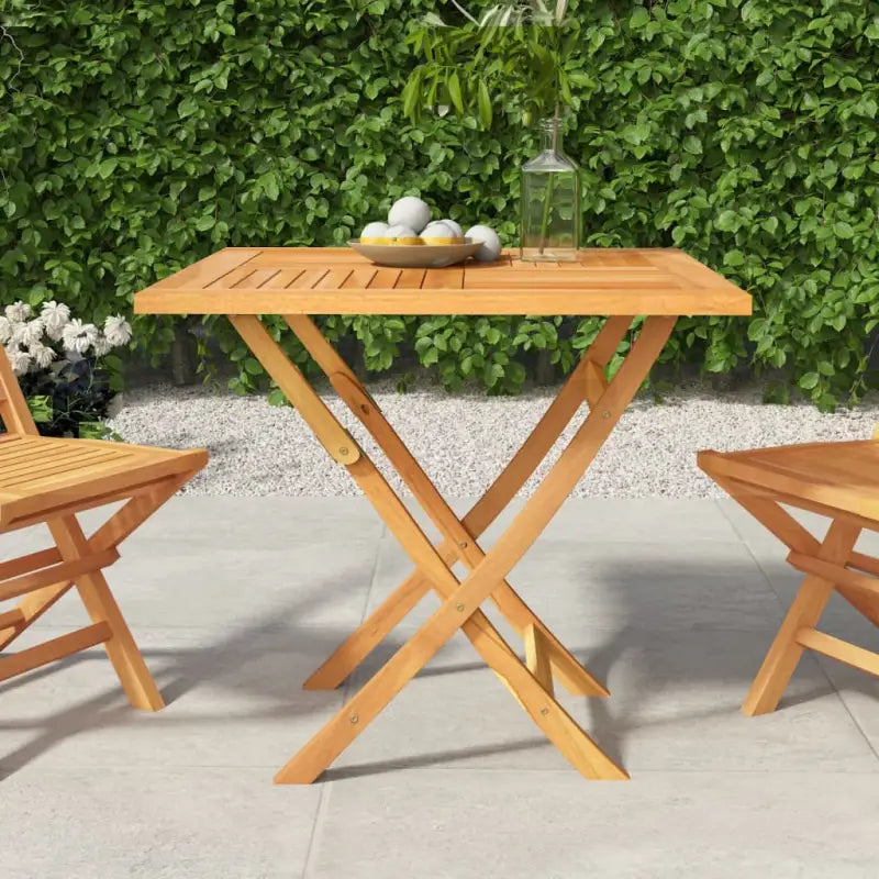 Massieve houten tuintafel fijn geschuurd voor buiten en eenvoudige opslag - 1 / Vierkant - Tuintafels