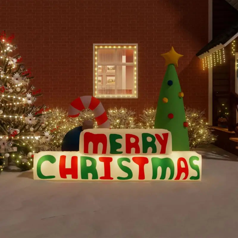 Merry Christmas opblaasbare decoratie met ingebouwde ventilator - Kerstverlichting