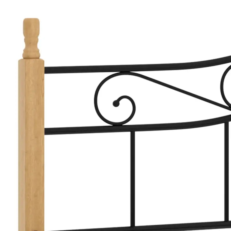 Metaal en massief eikenhout bedframe voor een warme slaapkamer sfeer - Bedden & bedframes