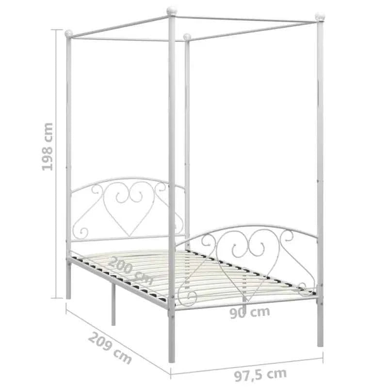Metaal Hemelbedframe met Gordijnophang voor Een Elegante Slaapkamer