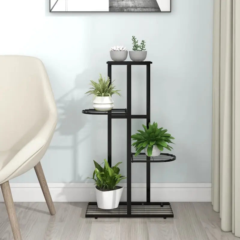 Metaal plantenstandaard voor decoratie en display - Zwart / 43 x 22 x 76 cm / 1 - Plantenstandaarden
