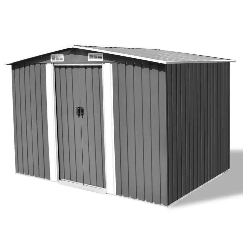 Metaal Tuinberging met ventilatiepunten voor gereedschap en materialen - Grijs / 1 - Tuinhuizen
