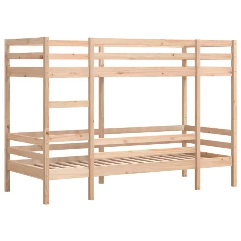 Metalen stapelbed met massief grenenhout voor compacte slaapkamers - Bedden & bedframes