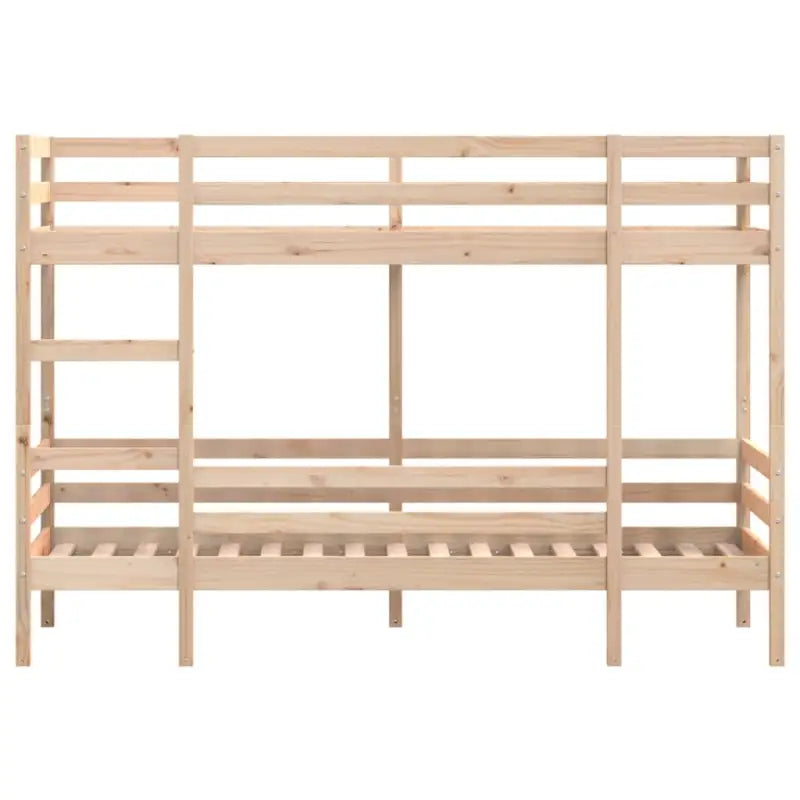 Metalen stapelbed met massief grenenhout voor compacte slaapkamers - Bedden & bedframes