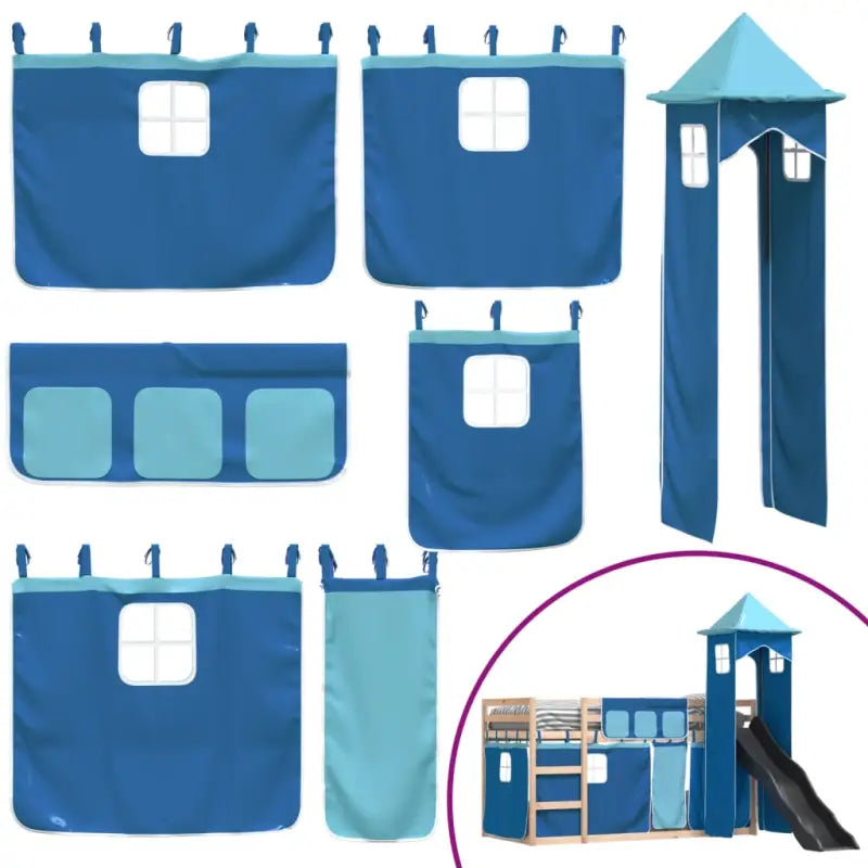 Metalen stapelbed van massief grenenhout voor compacte slaapkamers - Bedden & bedframes