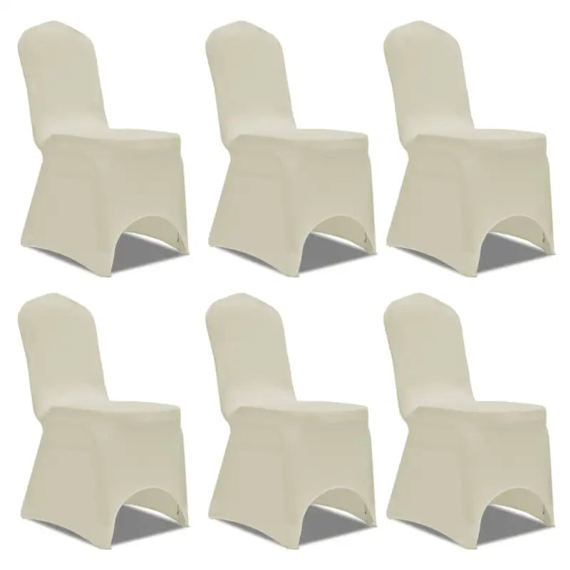 Meubelhoezen levering bevat stretch stoelhoes voor speciale gelegenheden - Crème / 6 - Meubelhoezen