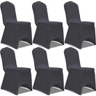 Meubelhoezen levering bevat stretch stoelhoes voor speciale gelegenheden - Antraciet / 6 - Meubelhoezen