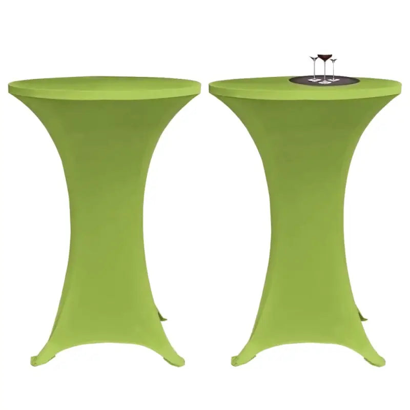 Meubelhoezen voor ronde statafels van stretch stof levering bestaat - Groen / 60 cm / 2 - Meubelhoezen