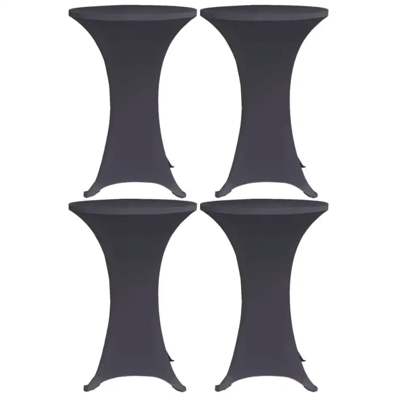 Meubelhoezen voor ronde statafels van stretch stof levering bestaat - Antraciet / 80 cm / 4 - Meubelhoezen
