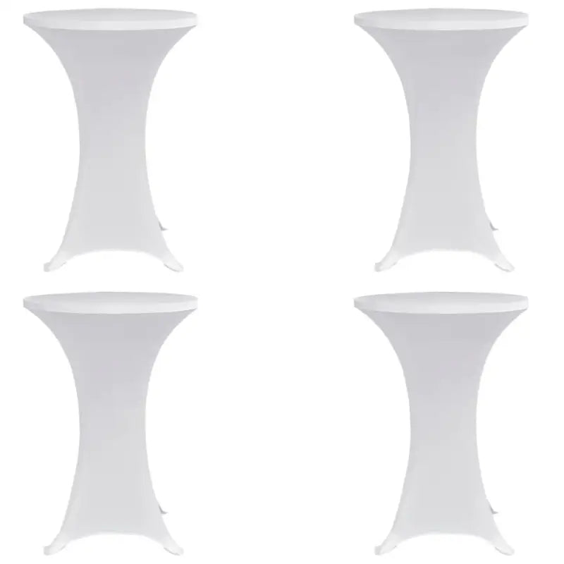 Meubelhoezen voor ronde statafels van stretch stof levering bestaat - Wit / 70 cm / 4 - Meubelhoezen