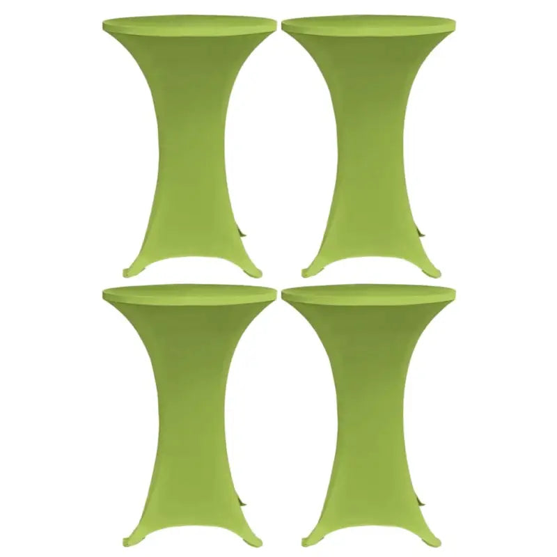 Meubelhoezen voor ronde statafels van stretch stof levering bestaat - Groen / 70 cm / 4 - Meubelhoezen
