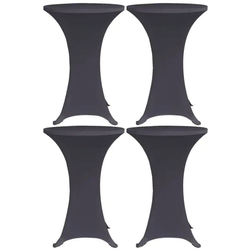 Meubelhoezen voor ronde statafels van stretch stof levering bestaat - Antraciet / 60 cm / 4 - Meubelhoezen