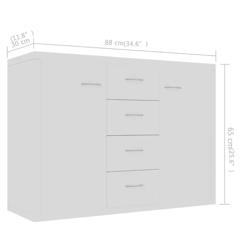 Minimalistisch bewerkt hout dressoir met opbergruimte en decoratieve uitstraling - Dressoirs & buffetkasten