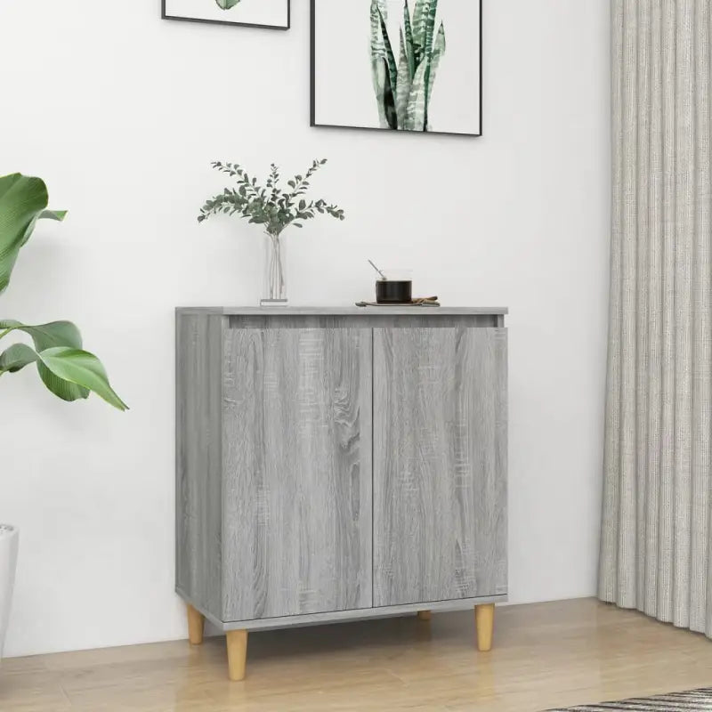 Minimalistisch dressoir van bewerkt hout in grijs sonoma - Grijs sonoma / 1 - Dressoirs & buffetkasten