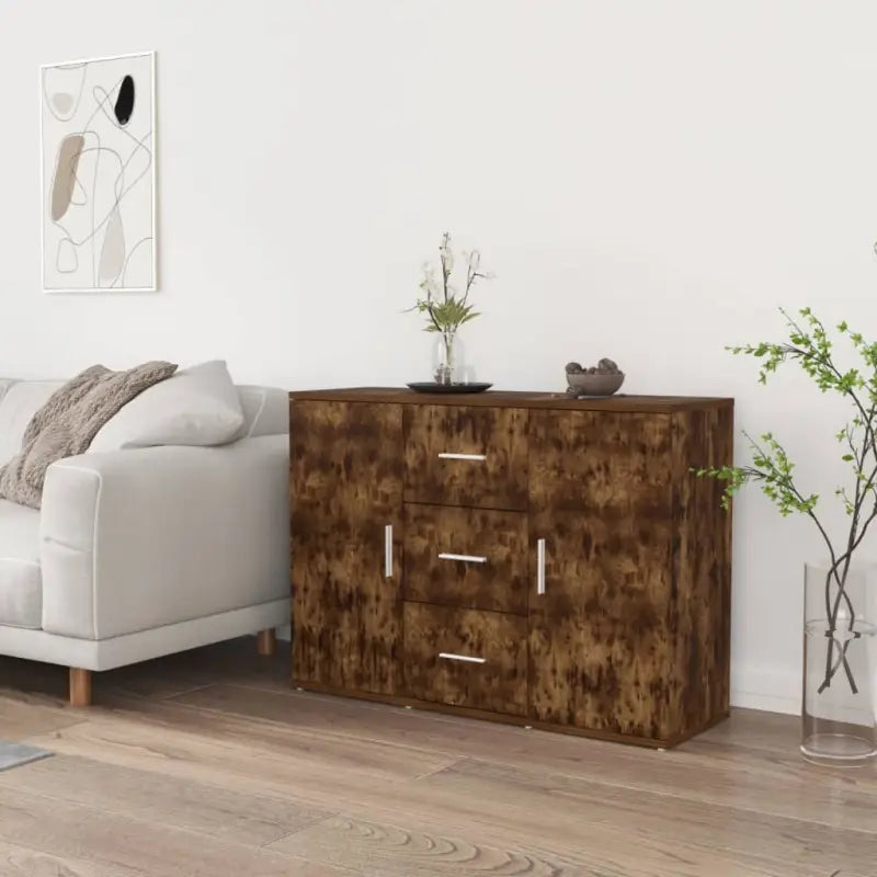 Minimalistisch dressoir van bewerkt hout met duurzame afwerking - Gerookt eiken / 1 - Dressoirs & buffetkasten