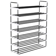 Minimalistisch schoenenrek met metalen buisframe voor praktische opbergruimte - Zwart / 1 - Schoenenrekken