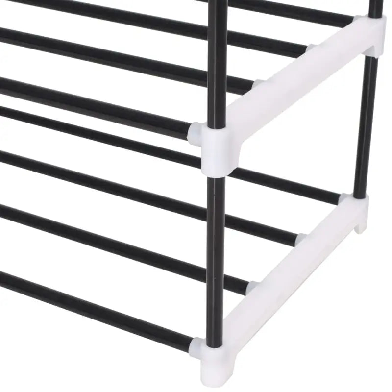 Minimalistisch schoenenrek met metalen buisframe voor praktische opbergruimte - Zwart / 1 - Schoenenrekken