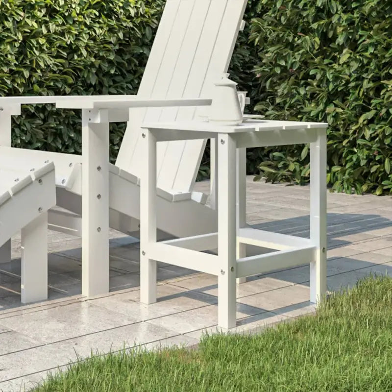 Minimalistische Adirondack Tuin Tafel van Weerbestendig HDPE - Wit / 1 - Tuintafels